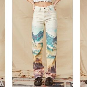 NWT Jaded London Landscape Print Pants
